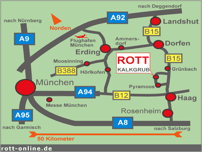 Landkreis Erding und angrenzende Landkreise